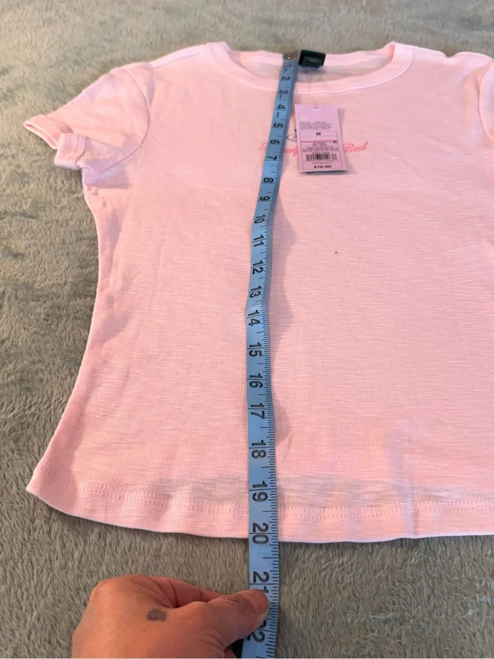 Wild Fable Breakfast In Bed Baby Pink Graphic Tee Women’s Medium NWT